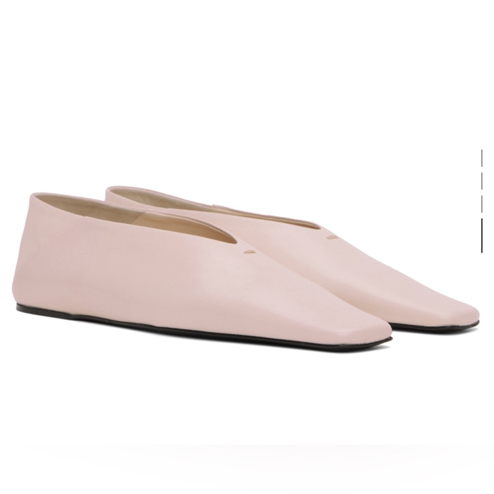 Jil sander pink square toe ballerina flats SZ 38 NWB